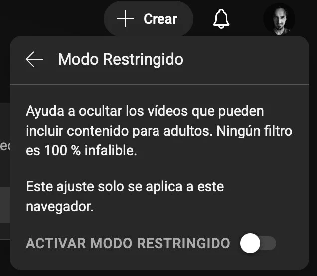 bloquear youtube