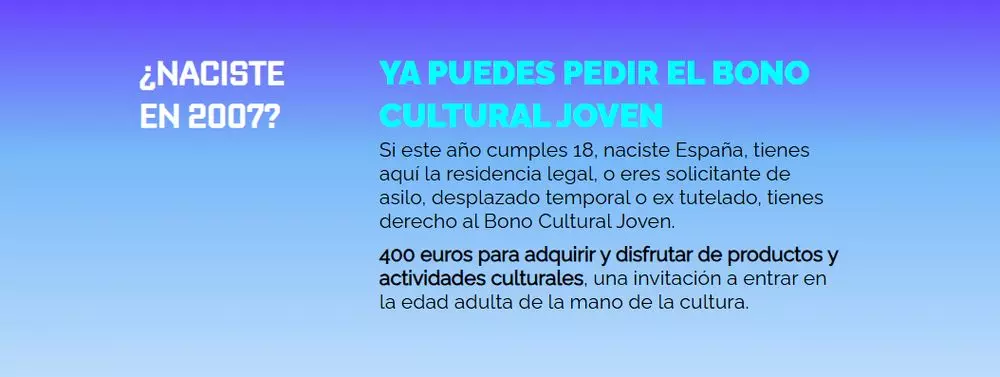bono cultural joven