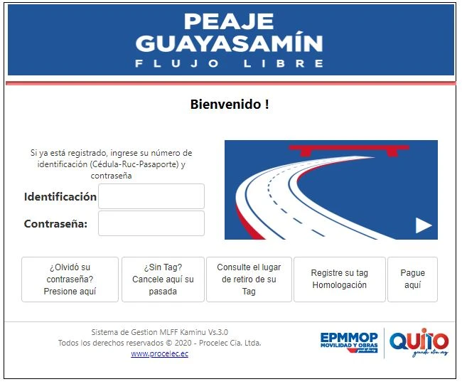 Duda peaje Guayasamín