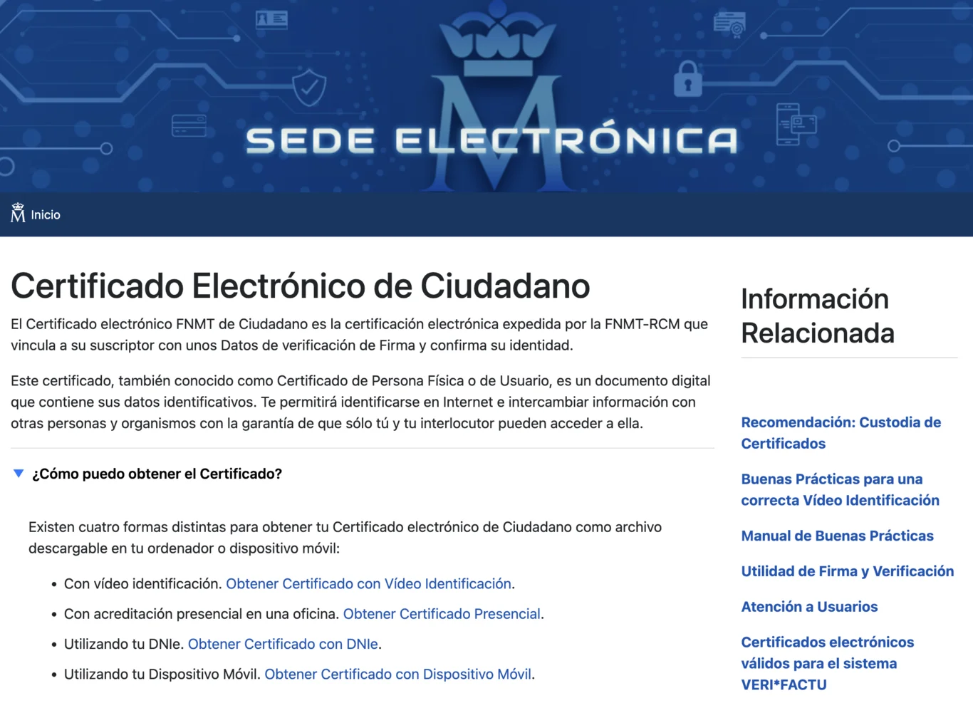 certificado digital para la renta