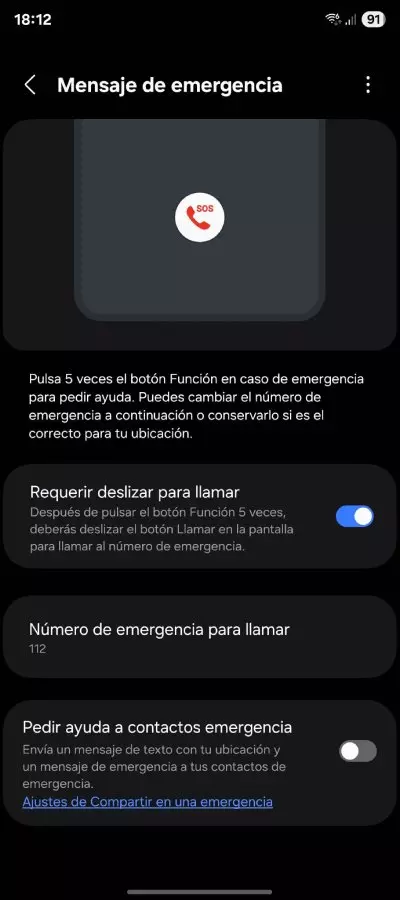 opciones android