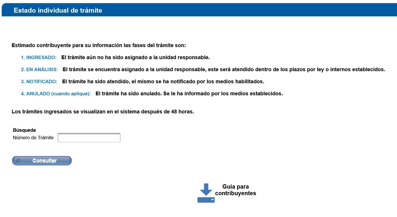 sri seguimiento de tramites