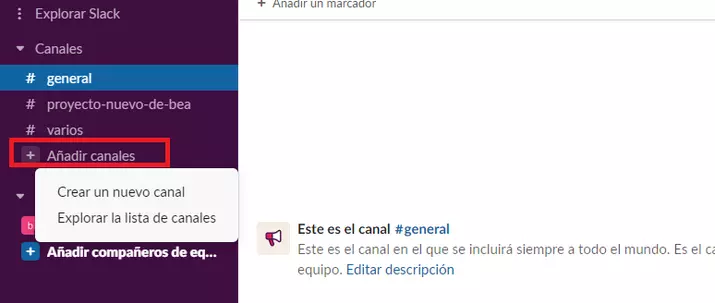 primeros pasos slack