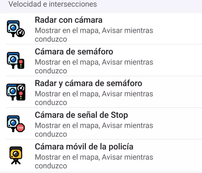 ajustes waze