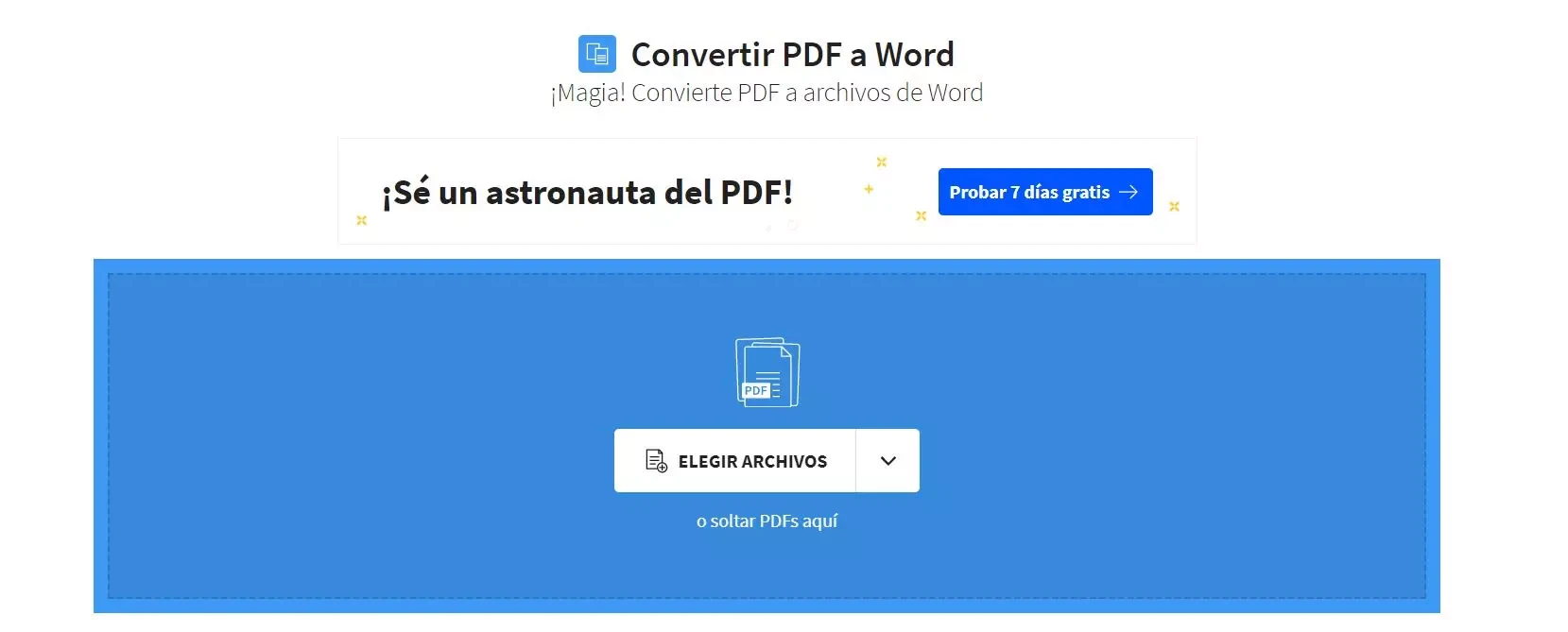Convierte de formato Word a PDF