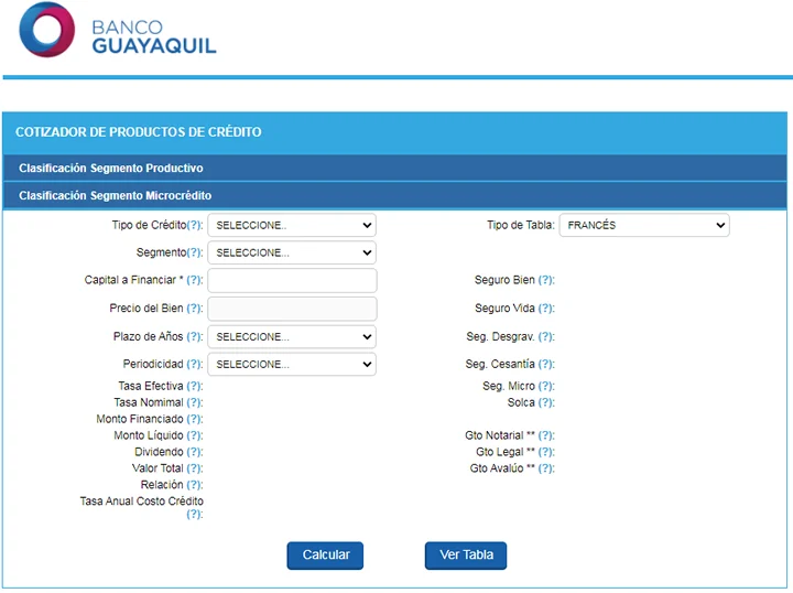 simulador banco guayaquil
