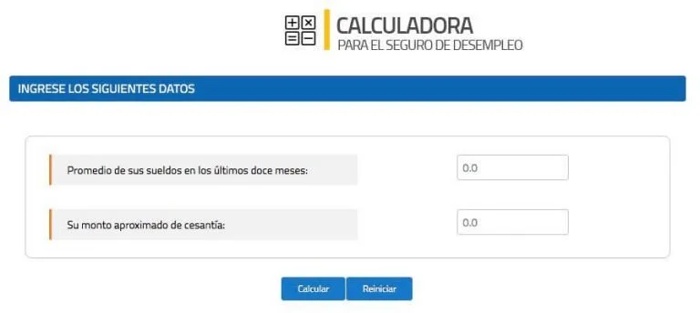 celculadora seguro desempleo web