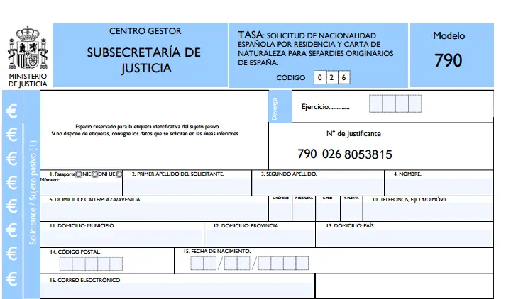 formulario 790 gestiones personales