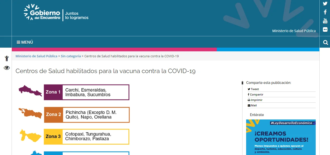 centros salud dosis covid