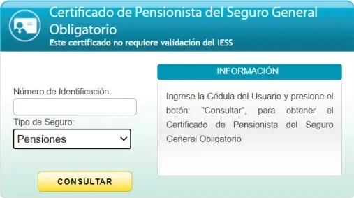 certificado pensionista iess