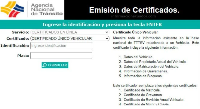 certificado unico