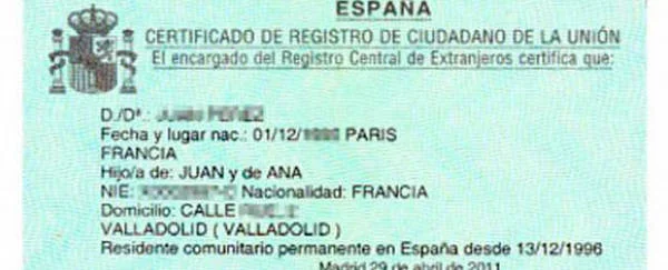 certificado residencia