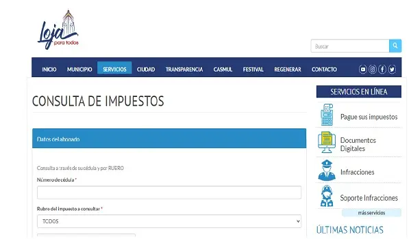 consulta de impuestos loja