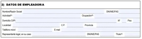 datos empleador