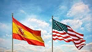 banderas usa espana