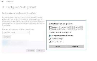 windows tarjeta grafica