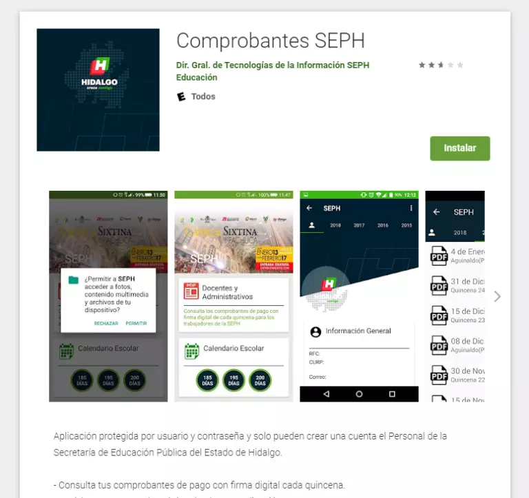 seph comprobante de pago