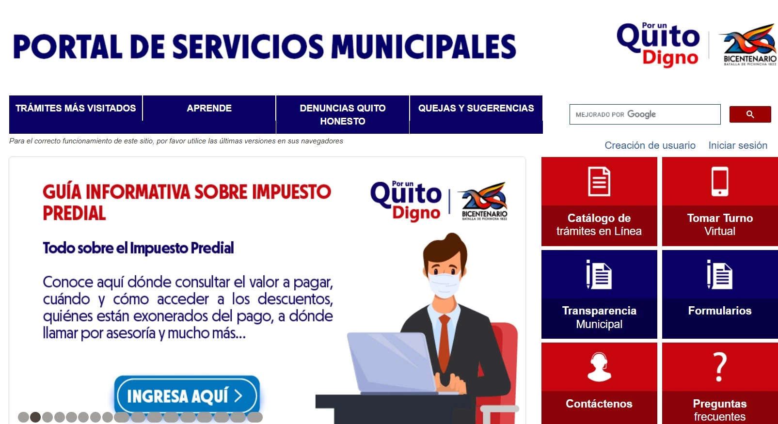 portal servicios municipales