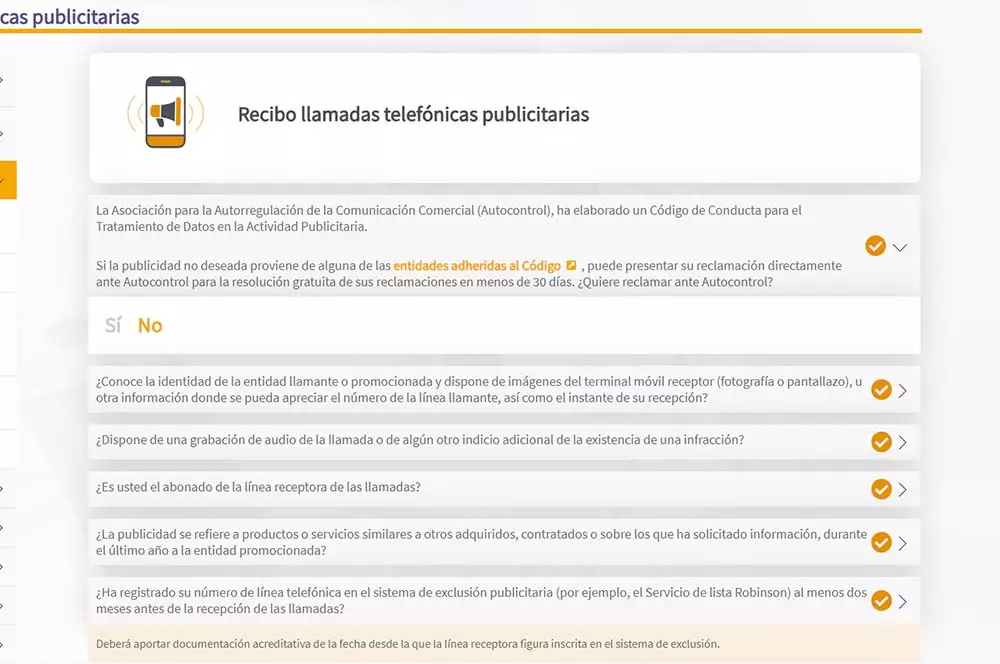 llamadas spam