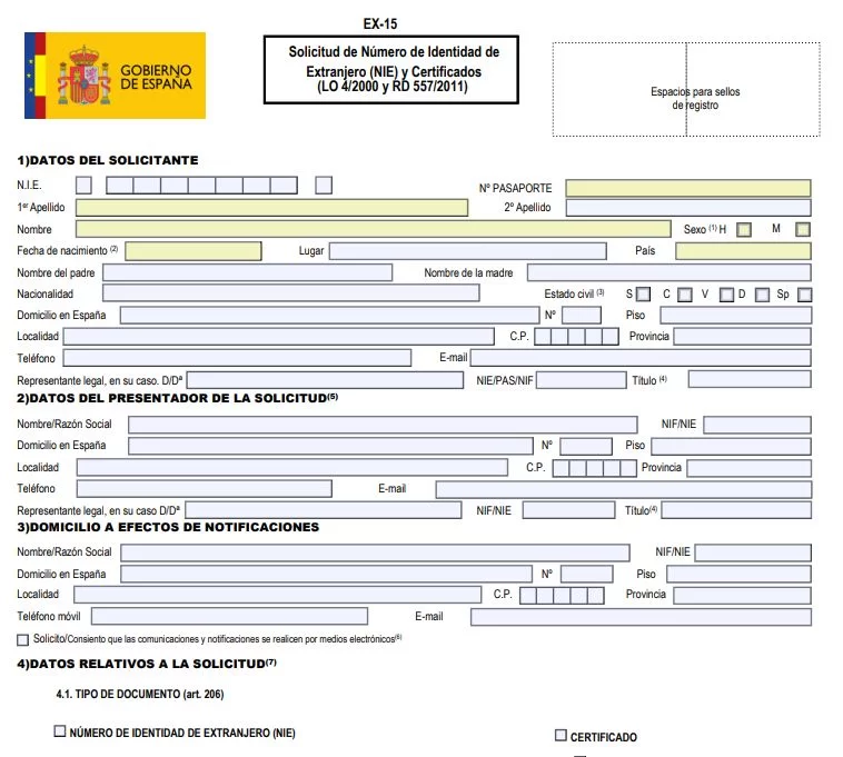 certificado no residente