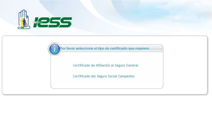 iess tipo certificado web