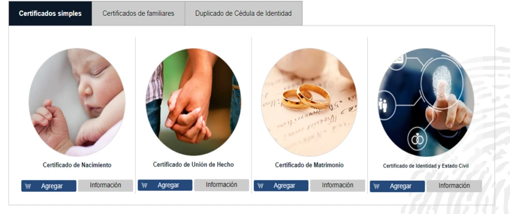 certificados familiares