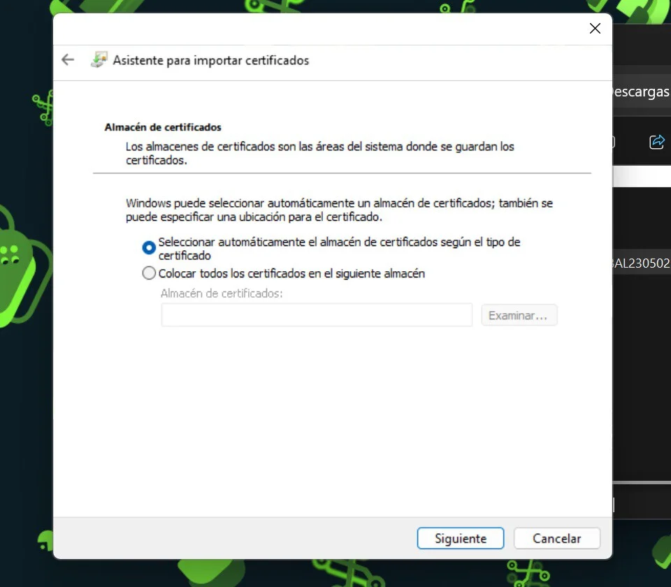 instalar el certificado digital en el ordenador