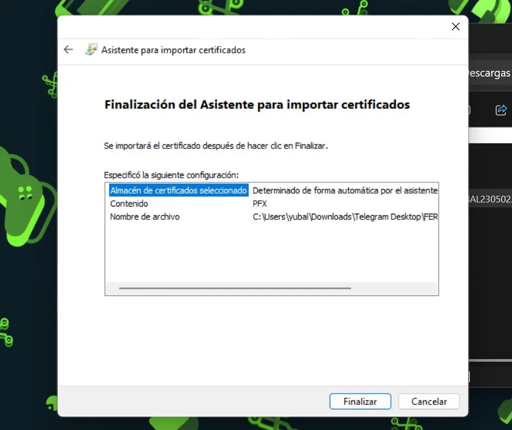 instalar el certificado digital en el ordenador