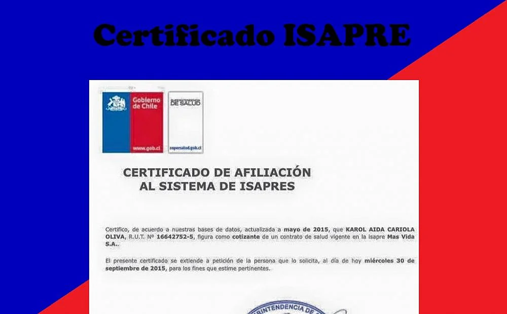 certificado isapres