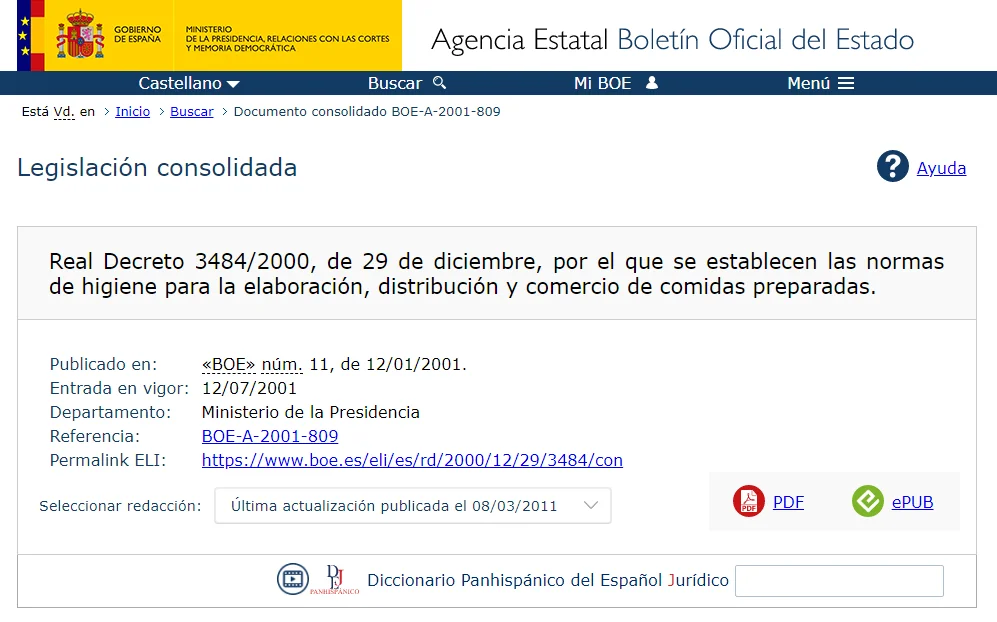 legislacion gobierno espana web