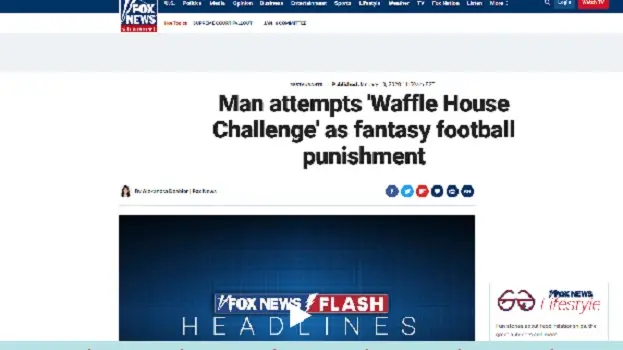 waffle house challenge fantasy