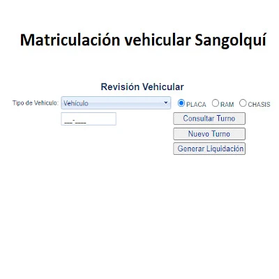 matriculacion vehicular sangolqui