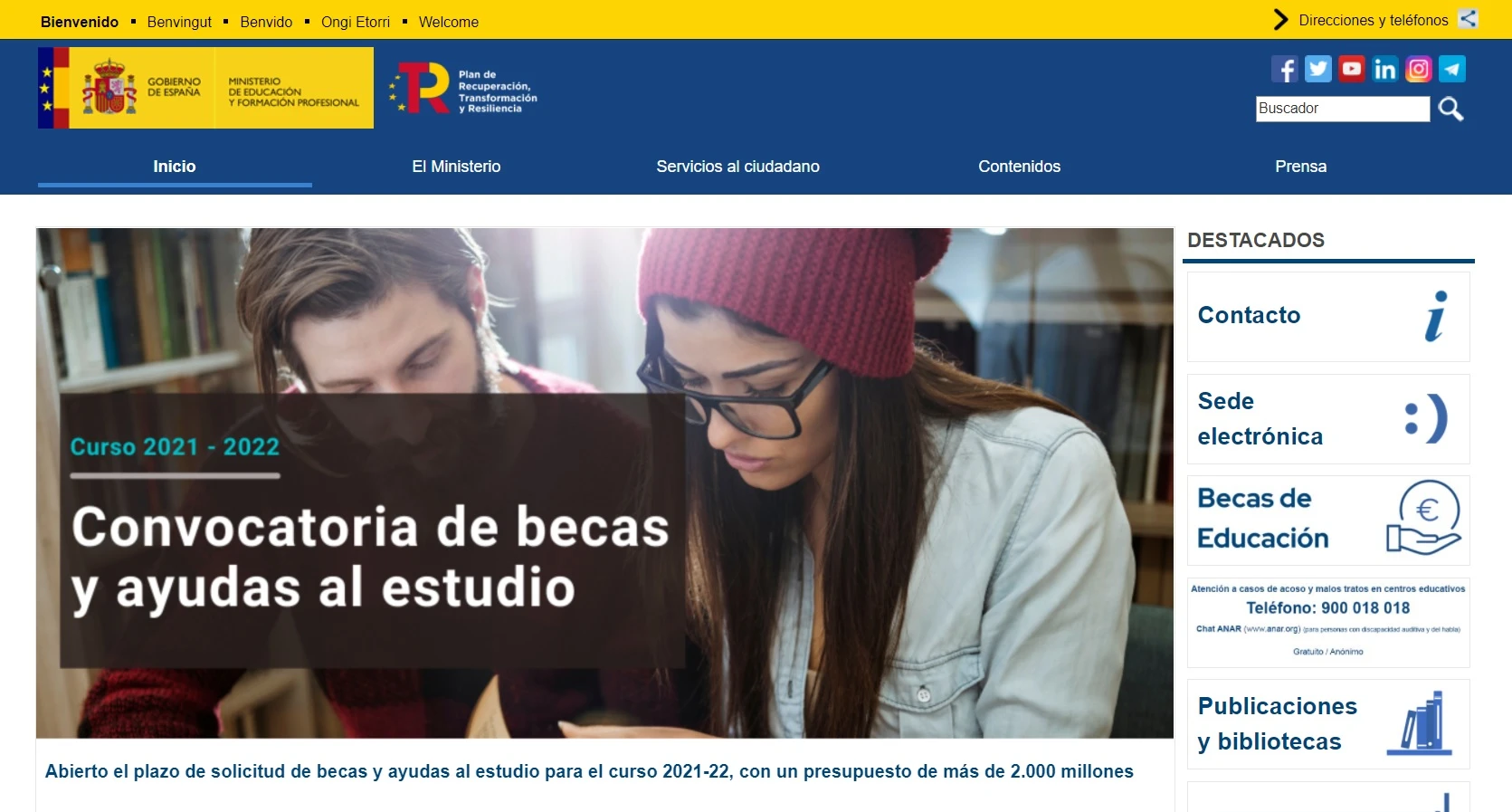 ministerio educacion espana
