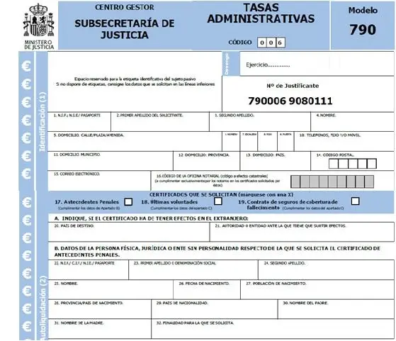 ministerio formulario