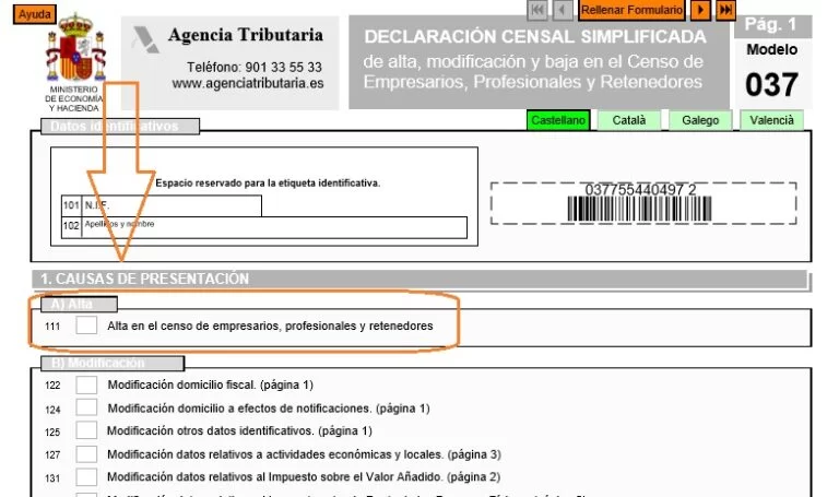 formulario 037