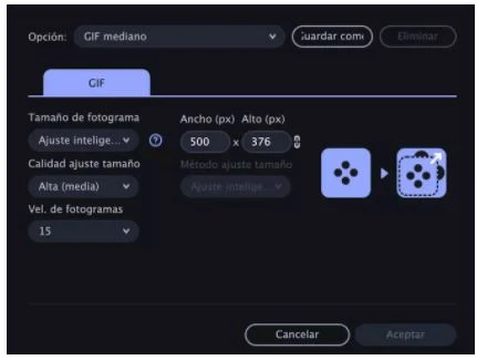 Crea un GIF pasos