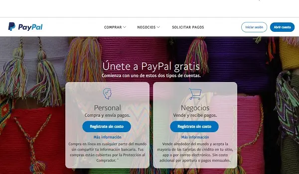 paypal pagina web