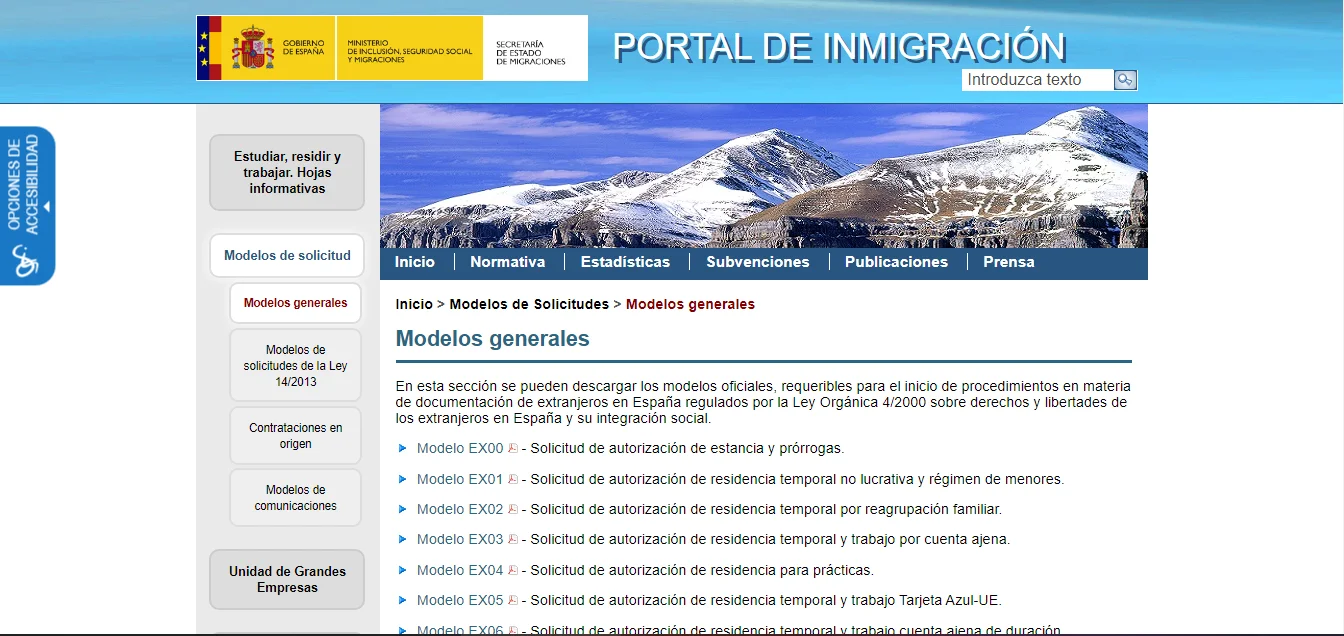 portal de inmigracion web