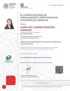 sep certificado